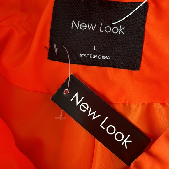 New Look Orange Women’s Puffer Jacket Sz L - Picture 3 of 7